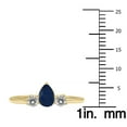 thumbnail image 4 of SZUL Women's 1/2 Carat TW Pear Shape Sapphire and Diamond Ring in 10K Yellow Gold, 4 of 6