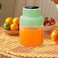thumbnail image 4 of Green Portable Juicer Blender Cup 500Ml Wireless Rechargeable Ice Crushing Function Digital Display Self Cleaning 4.61X4.61X7.48In Weighs 1.21Lb, 4 of 6