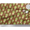 thumbnail image 2 of Soimoi Brown Cotton Voile Fabric Cactus With Conical Pot Tree Fabric Prints By Yard 42 Inch Wide, 2 of 3