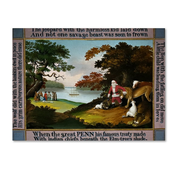 Trademark Fine Art 'Hicks-Peaceable Kingdom' Canvas Art by Ed Wheeler
