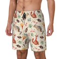 thumbnail image 2 of Uemuo Autumn Forest Animals Pattern Mens Swim Trunks Quick Dry Board Shorts with Mesh Lining, Stretch Beach Shorts Quick Dry No-Chafing Board Shorts-XX-Large, 2 of 9