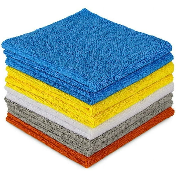 Microfiber Cleaning Cloth, 50PK, Microfiber Towels for Cars, All Purpose Cleaning Rags for House, Dusting Cloth for Kitchen, Car, Window, 12"×12"