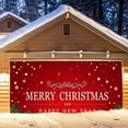 thumbnail image 4 of Christmas Garage Door Cover Banner 83 x 204Inch Christmas Garage Door Decorations Santa Claus Snowman Elk Holiday Decorations for Xmas Winter Party Yard, Porch, Patio Thanksgiving Decoration, 4 of 6