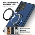 thumbnail image 6 of for Samsung Galaxy S24 Ultra Case, Slim Fit Premium PU Leather [Compatible with MagSafe] [360° Rotatable Ring Kickstand] Shockproof Protective Cover for Galaxy S24 Ultra Phone Case Magnetic, Blue, 6 of 6