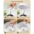 thumbnail image 7 of EDISHINE 13.4" Wood Table Lamp, Small Bedside Lamp with Beige Linen Lampshade & ON-Off Switch, E26 Base, Modern Nightstand Lamp for Living Room, Bedroom, Dark Walnut, 7 of 7
