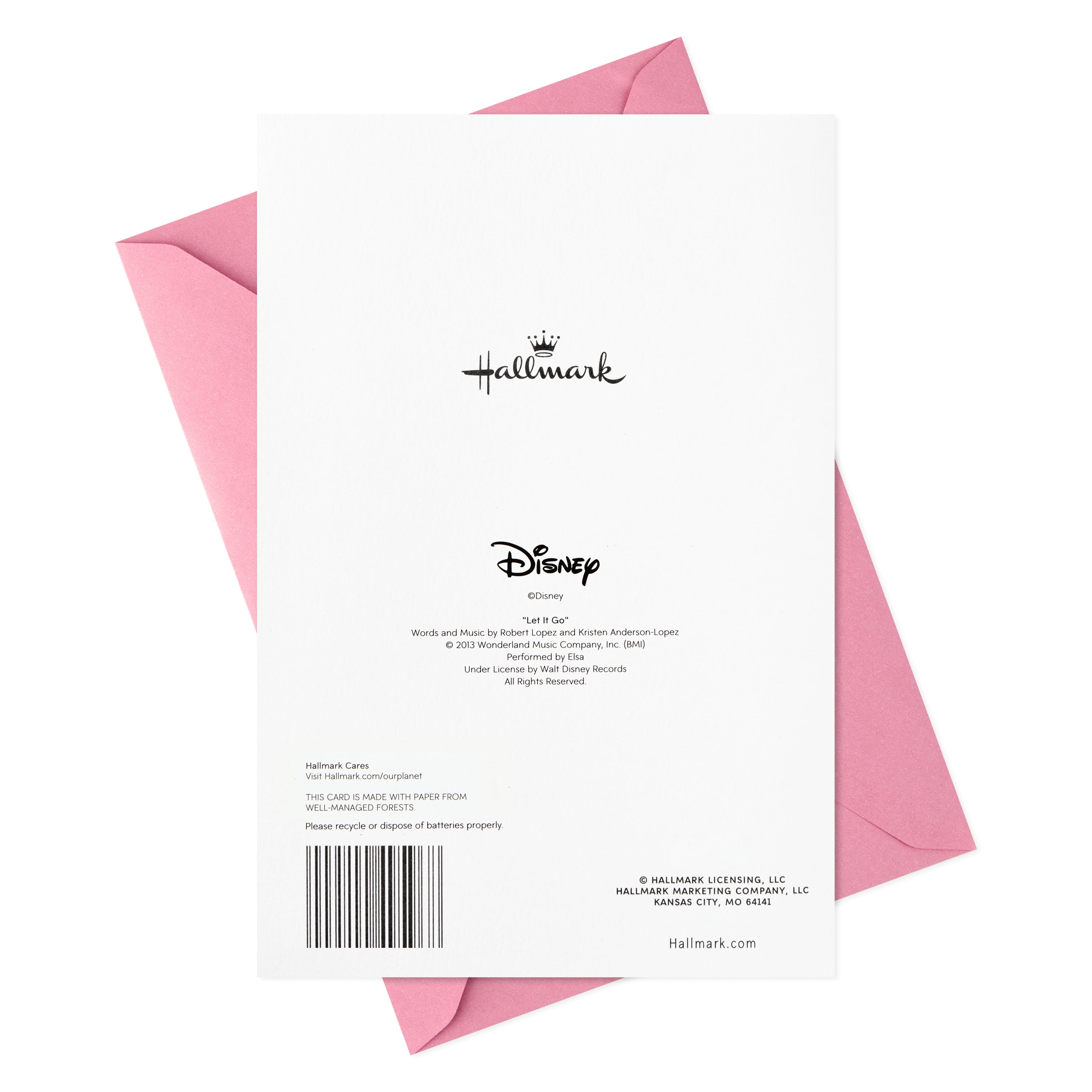 (4 pack) Hallmark Disney Frozen Musical Christmas Card for Kid (Plays Let it Go)