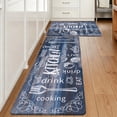 thumbnail image 5 of MeyJey Farmhouse Kitchen Rug Set of 2, Non Slip Anti Fatigue Waterproof Cushioned Mat for Kitchen, Dining, Laundry Room, 18"x30"+18"x48" Blue, 5 of 10