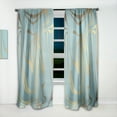 thumbnail image 2 of Designart 'Golden Colored Marble Design I' Mid-Century Modern Curtain Panel, 2 of 5