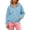 #1Light Blue, variant on Womens Zip Up Hooded Sweatshirt Full Zip Kangaroo Pocket Casual Jacket
