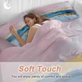 thumbnail image 4 of Blue Gold Abstract Bedding Duvet Cover Set Twin Size 4 Pieces Oil Painting Modern Impressionism Bedding Set with Zipper Closure, 1 Comforter Cover 68x86 Inches 1 Flat Sheet & 2 Pillow Cases, 4 of 7