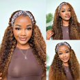 thumbnail image 2 of Peluca Youngirl Ombre Deep Wave, cabello humano #4 /27, peluca rizada para mujeres negras, cabello h, 2 of 7