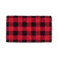 thumbnail image 1 of Abbott Collections AB-35-FWD-CH-2288 Tapis de Porte à Carreaux en Bison de 18 x 30 Po&44; Rouge et Noir, 1 of 1