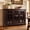 Cherry, variant on UZUGUL 3-Door Cherry Glass Sideboard, Diamond Pattern, Adjustable Shelves, Anti-Tip, for Dining Room Kitchen