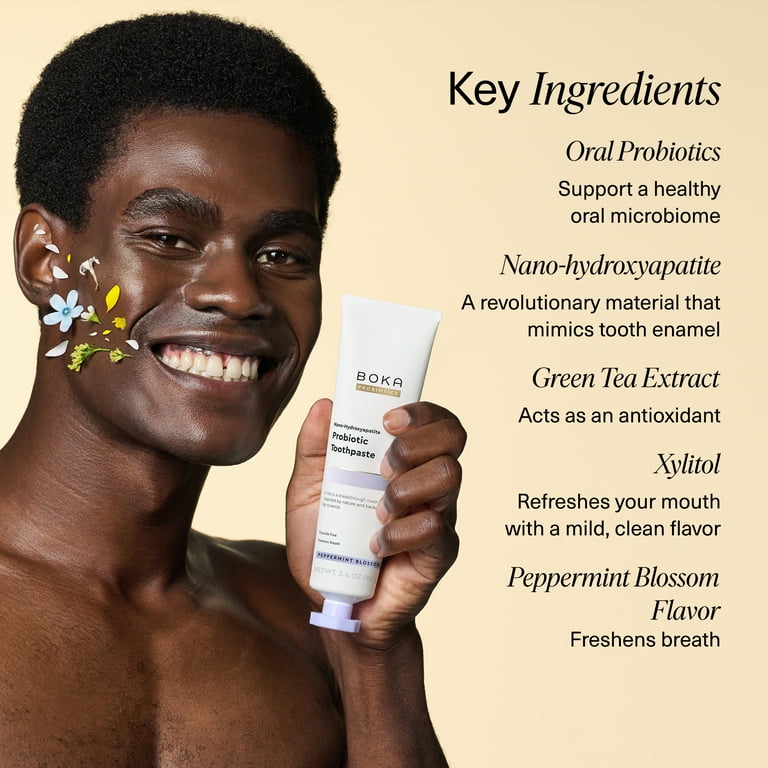 Boka Probiotic Toothpaste, Nano Hydroxyapatite Toothpaste