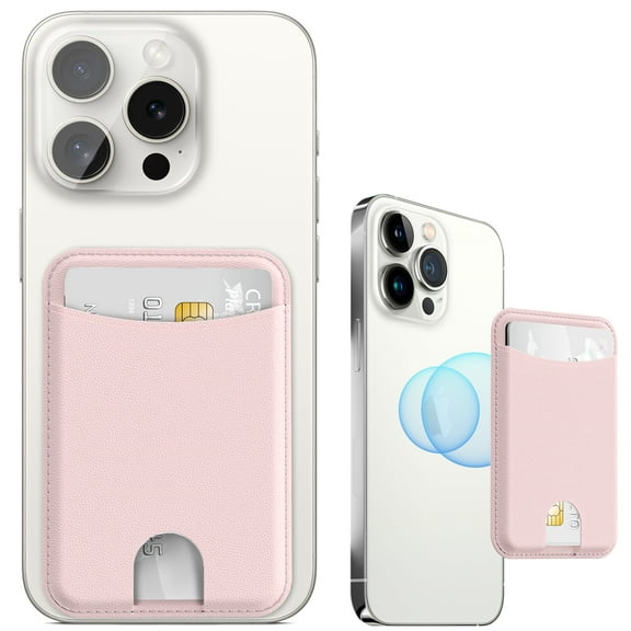 Miroddi Magsafe Wallet, Magnetic Phone Card Holder Compatible for iPhone 16/15/14/13/12 Series, Leather, Ultra-Thin, RFID Blocking, Fit 4 Cards