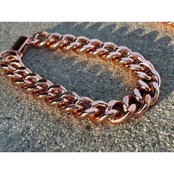 Pure Solid Copper Bracelet for Arthritis Relief Solid Copper Chain Bracelet – Natural Pain Relief Jewelry for Men & Women