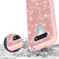 thumbnail image 4 of Value Pack + for LG K51 Q51 with Screen Protector Glitter TPU Bumper Case Hybrid Cell Phone Case Glitter Shock proof Edge Slim Bumper Scratch Cover (Rose Gold), 4 of 4