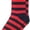 Red Black, variant on Pair of Men's College Stripe Cotton Dress Socks - Purple Pink Navy