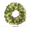 thumbnail image 3 of Hwkond Pre-Lit Christmas Garland Christmas Wreath Christmas Rattan Indoor Hanging Scene Arrangement Wall Decoration 40cm Christmas Decorations Wreaths For Front Door, 3 of 6