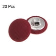 thumbnail image 3 of Uxcell 20pcs 24L Fabric Cloth Covered Button 15mm Metal Shank Round Sewing Buttons for Suits Dress Blouses, Caramel, 3 of 5