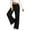 Black, variant on Women's Textured Drawstring Waist Pants, Casual Wide Leg Lounge Pants, Elastic Waist Loose Trousers for Daily Wear, Loungewear and Versatile Outfits Black XL