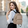 thumbnail image 6 of JIALIOU Mini Backpack Purse for Women Quilted Casual Daypack Small Travel Shoulder Bag, Bronze Brown, 6 of 7