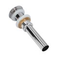 thumbnail image 4 of Tapón de drenaje de fregadero de cobre y acero inoxidable para baño, lavabo, fregadero, pieza de drenaje para cocina doméstica, plata con rebosadero, 4 of 10