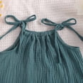 thumbnail image 4 of LNMQLPDBS Toddler Baby Girl Summer Clothes Solid Color Pleated Adjustable Shoulder Strap Tank Tops Shorts Outfits Set Kids Casual Loose Breathable Clothes for Sun Day Play Outdoor Blue 6-12 Months, 4 of 7