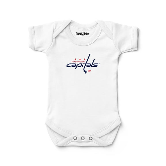 Newborn & Infant Chad & Jake White Washington Capitals Logo Bodysuit