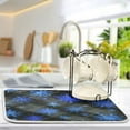 thumbnail image 5 of Dish Drying Mat Microfiber Kitchen Pad Large Counter Absorbent Dish Mats Drainer Rack 18"x24" Blue Snowflake Pattern, 5 of 7