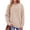 C Khaki, variant on UVN Sweatshirts for Women Casual Long Sleeve Shirts Loose Fit Pleated Front Crewneck Tunic Tops