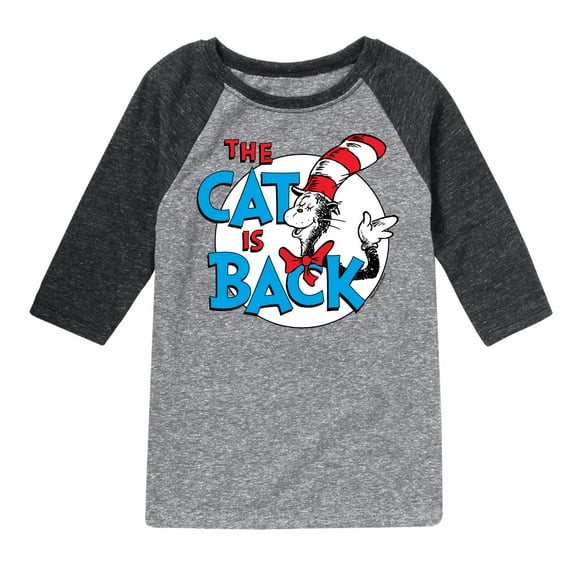 The Cat in the Hat - The Cat Is Back - Toddler & Youth Raglan Graphic T-Shirt