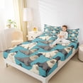 thumbnail image 4 of Castle Fairy Cartoon Sea Lion Full Size Sheets 4-Piece for Kids Children,Cute Marine Wildlife Breathable Bed Sheets,Kawaii Ocean Animal Lightweight Sheet Sets,Lightweight Room Decor, 4 of 7