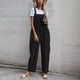 thumbnail image 2 of Pantalones con tirantes Color puro Sin mangas Bolsillo Casual Pantalones de una pieza para mujer, 2 of 6