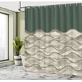 thumbnail image 4 of Ambesonne Ocean Shower Curtain, Tides Marine Sea Waves Print, 69"Wx75"L, Forest Green, 4 of 4