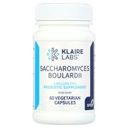 Klaire Labs Saccharomyces Boulardii - Probiotic Supplement to Help Support Healthy Yeast Balance, Immune & Digestive Health - Acid Resistant, Shelf-Stable, Hypoallergenic & Dairy-Free (60 Capsules)