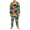 thumbnail image 4 of Bingfone Men'S Pajama Set 2 Piece Loungewear Pjs, Long Sleeve With Pajama Pants-Angry Shark Pattern, 4 of 9
