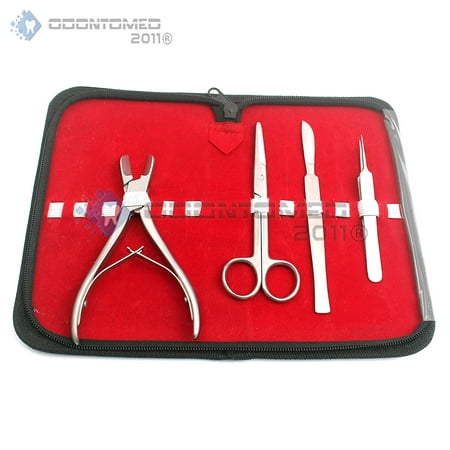 OdontoMed2011® Basic Fragging Kit Of 4 Pieces Cutters For Hard And Soft Coral Stainless Steel Convenient Carry Case Good For Fresh And Salted Water (Best Coral Fragging Kit)