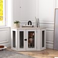 thumbnail image 2 of PawHut Dog Crate Furniture, 41 Inch Corner Design with Cushion for M Dogs, 2 of 10