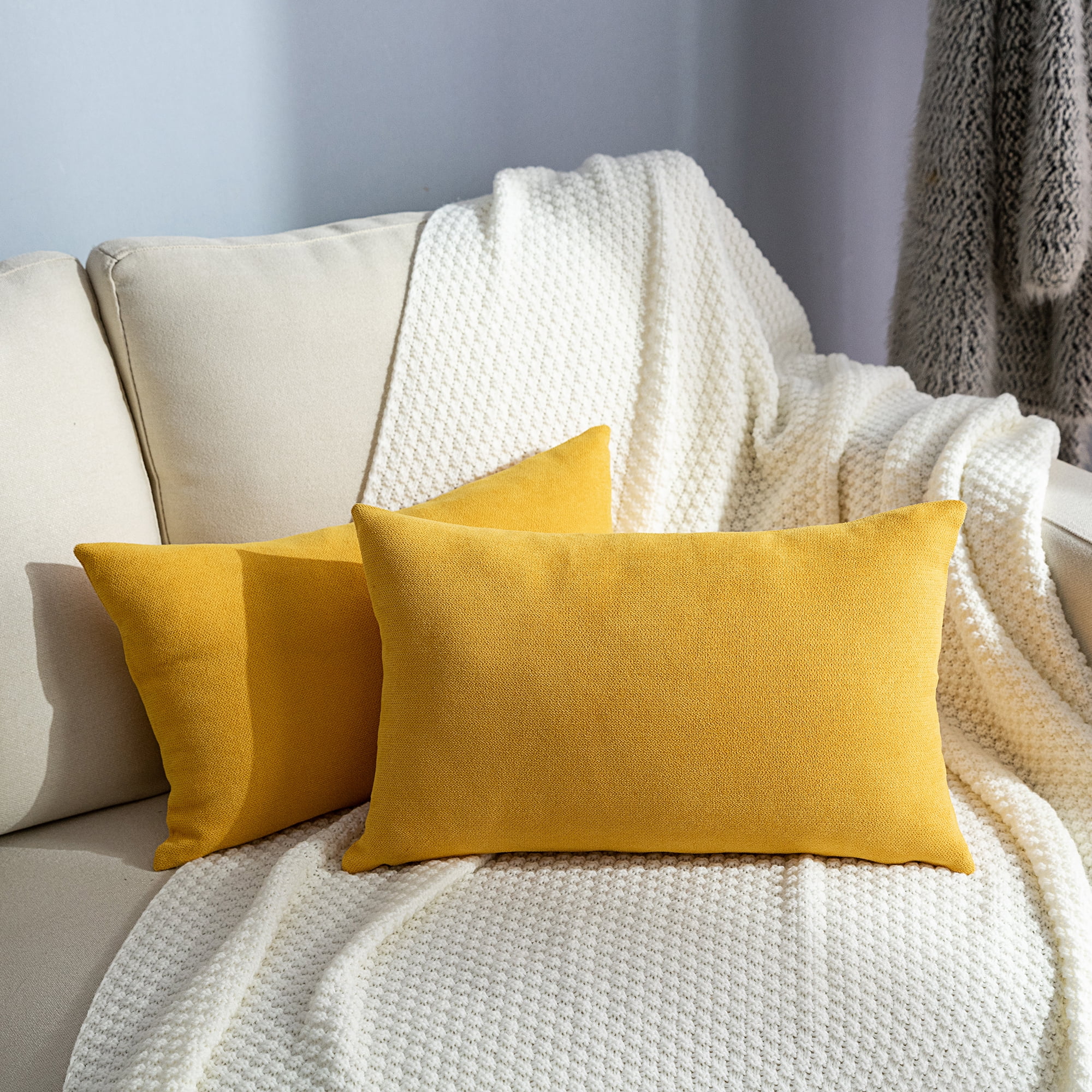 Throw Pillows Covers for Bedding Clearance, Set of 2 Premium Acrylic