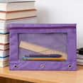 thumbnail image 4 of Dpityserensio Pencil Pouch for 3 Ring Clear Mesh Bag with Eyelets,Large Capacity Pen Case for College Office,Zipper Stationery Organizer, 4 of 7