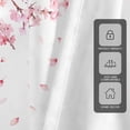 thumbnail image 3 of Pink Floral Window Curtain White Floral Flower Cherry Blossom Japanese Sakura Branches Garden Art Botanical Girls 52" W x 63" L Curtains for Bedroom Living Room 2 Panels Rod Pocket Drapes, 3 of 6