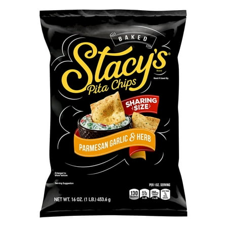 Stacy's Parmesan Garlic & Herb Ranch Flavored Pita Chips, 16 Oz (Pack of 4)