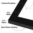 thumbnail image 5 of Americanflat 12x16 Picture Frame with Polished Plexiglass with 8.5x11 Mat 5 Pack Display Photo Frames - Black, 5 of 8