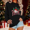 thumbnail image 2 of Crewneck Sweatshirt for Women Casual Oversized Pullover Hoodies Long Sleeve Fleece Tops Sweater Black L, 2 of 6