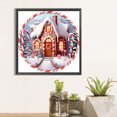 thumbnail image 3 of Pintura de diamante 5D DIY, tarjeta circular de taladro redondo completo, Kit de decoración de casa de nieve de Navidad FLhrweasw Nuevo, 3 of 9