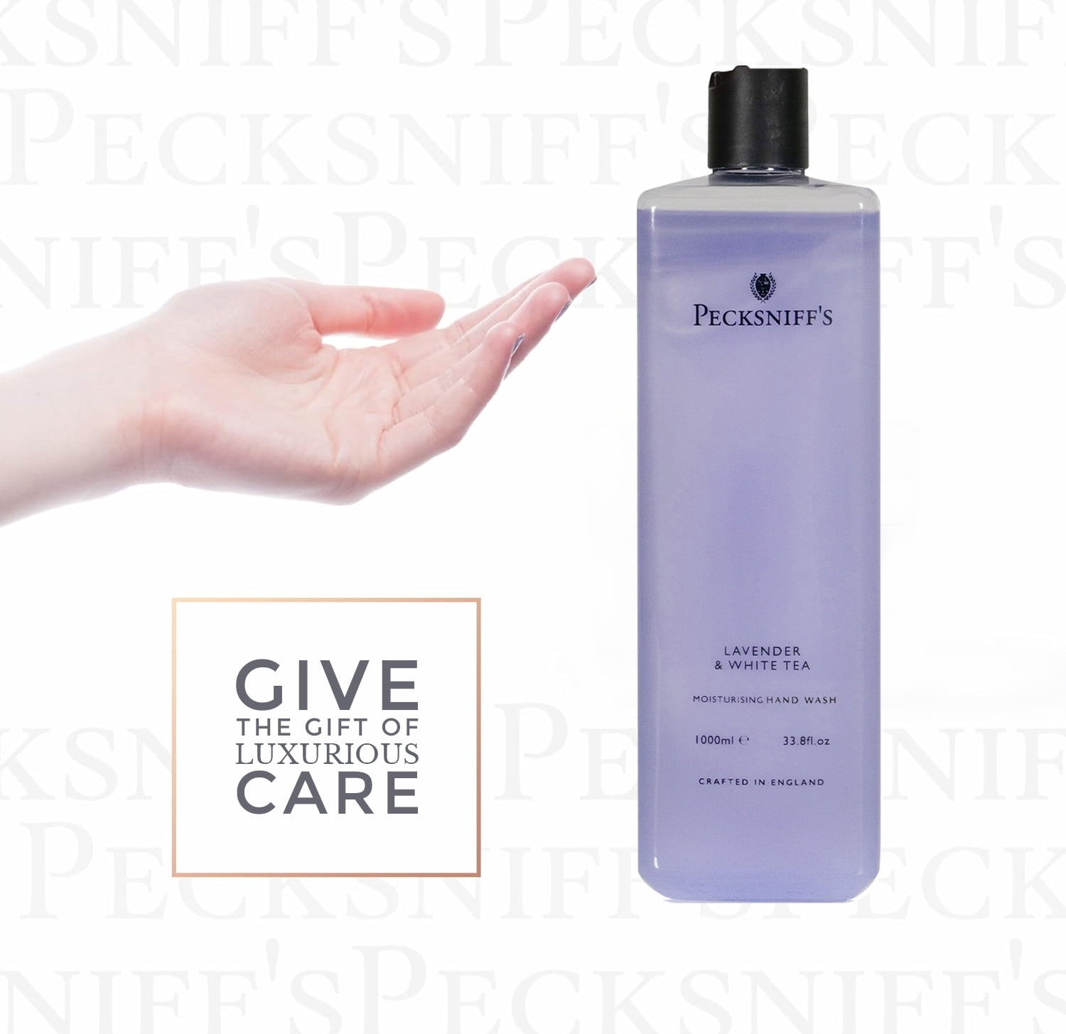 Pecksniff's Lavender & White Tea Scented Moisturizing Hand Wash Refill | 1 L/1000 ml, 33.8 fl oz