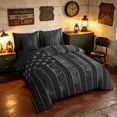 thumbnail image 2 of Manfei Grunge Black US Flag Twin Bedding, Star Stripe Bedding Comforter Set, Black Gray White, Black Reversible 7-Piece, 2 of 6