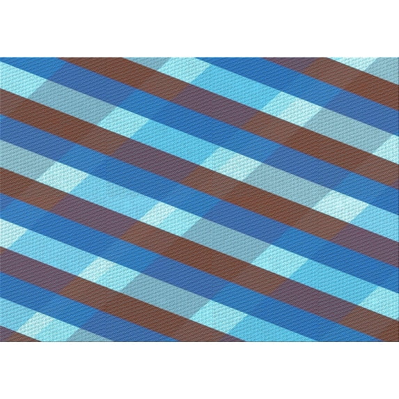 Ahgly Company Indoor Rectangle Patterned Midday Blue Area Rugs, 7' x 10'