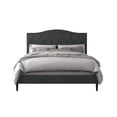 thumbnail image 3 of Home Design Mason Full Upholstered Platform Bed with Button Tufted, Bed Frame with Curved Headboard for Adult, Charcoal Gray, Easy Assembly, 3 of 6